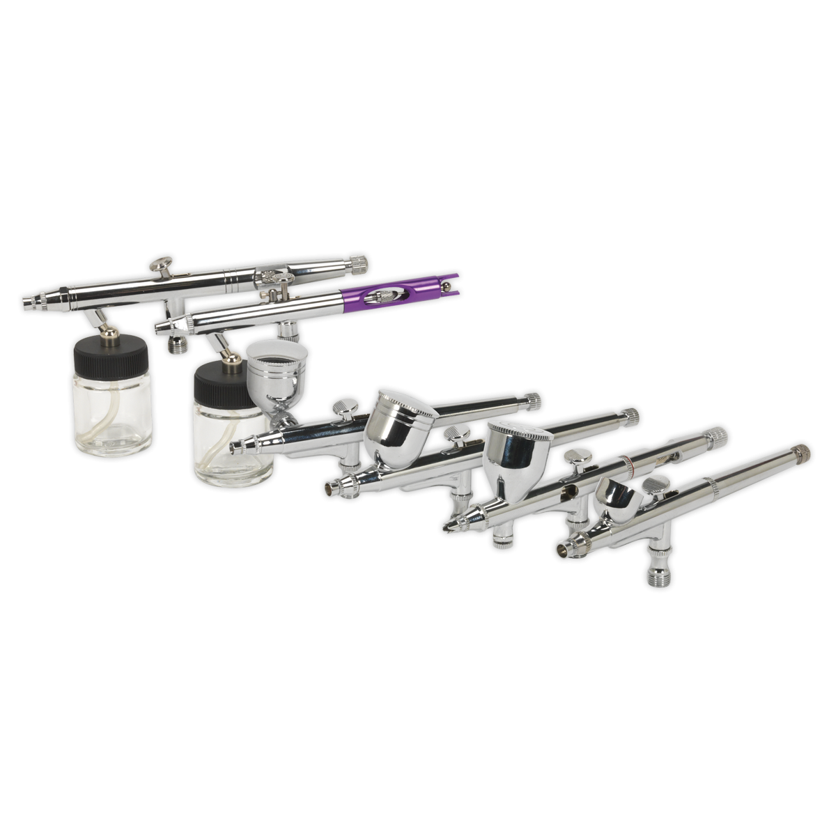 Sealey AB936 Mini Gravity/Suction Feed Air Brush Kit 10pc