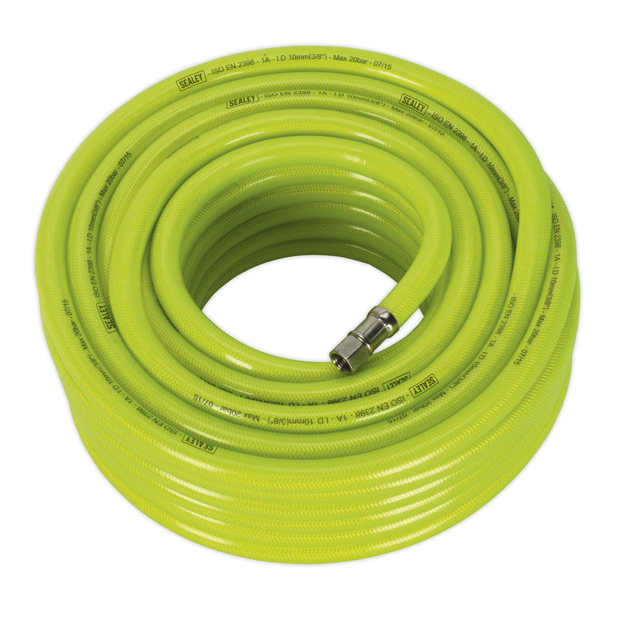 Sealey AHFC2038 High-Visibility Air Hose with 1/4"BSP Unions 20m x 10mm