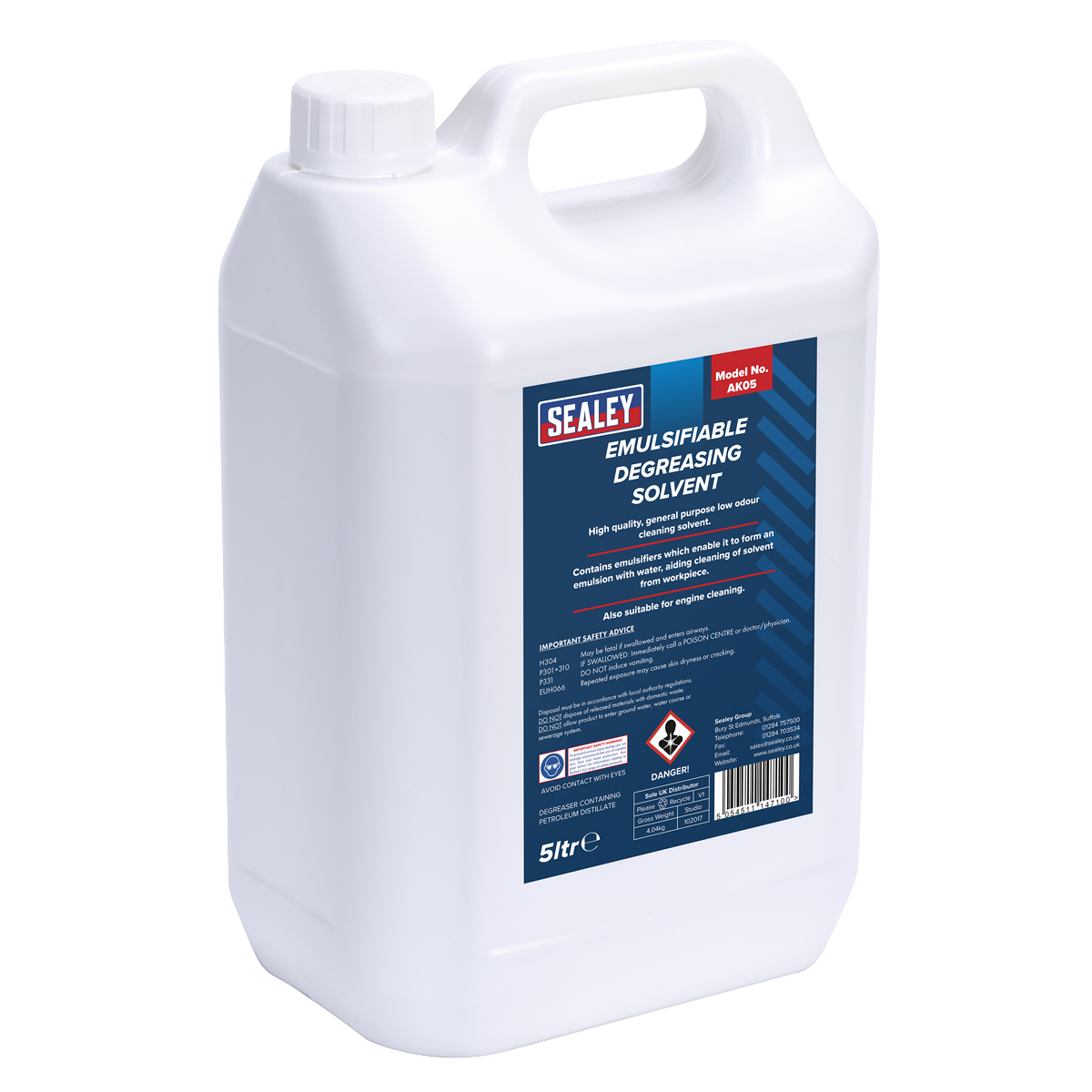 Sealey AK05 Emulsifiable Degreasing Solvent 5L