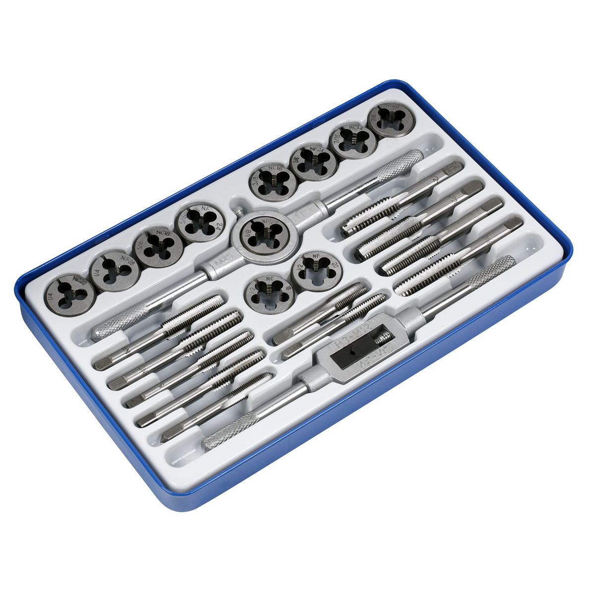 Sealey AK3024IMP Imperial Tap & Split Die Set 24pc