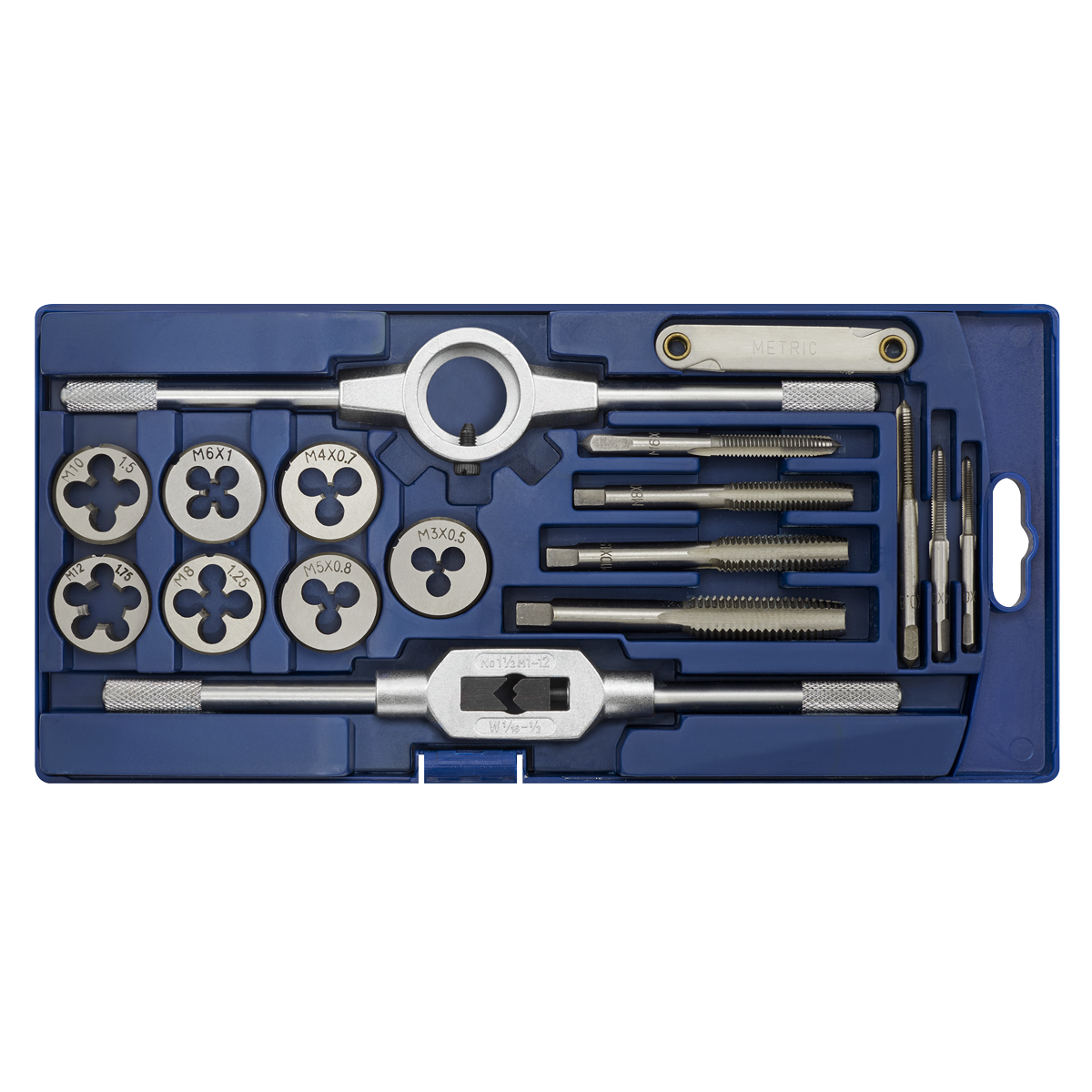 Sealey AK321 Metric Tap & Die Set 17pc