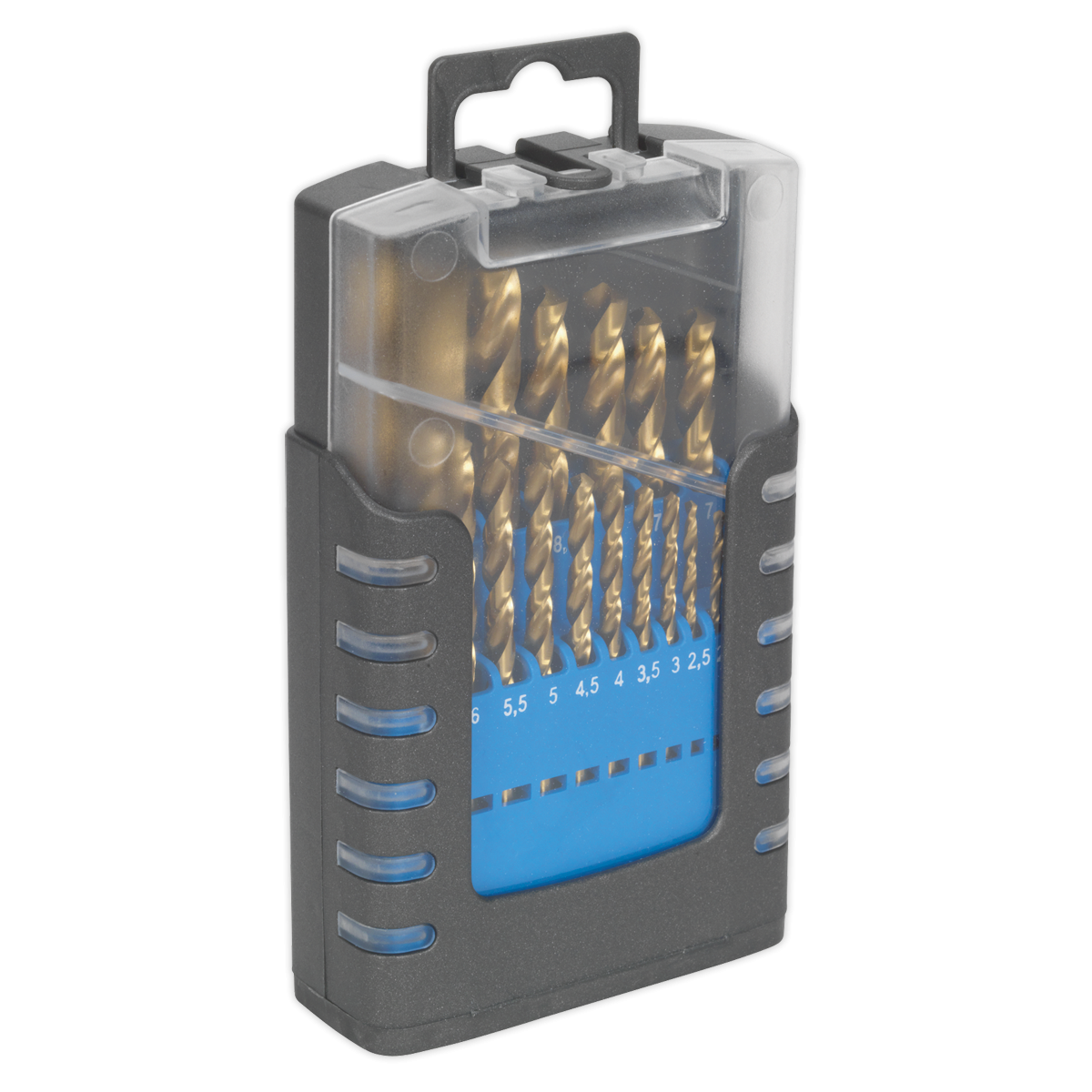 Sealey AK4719 HSS Fully Ground Drill Bit Set 19pc - DIN 338