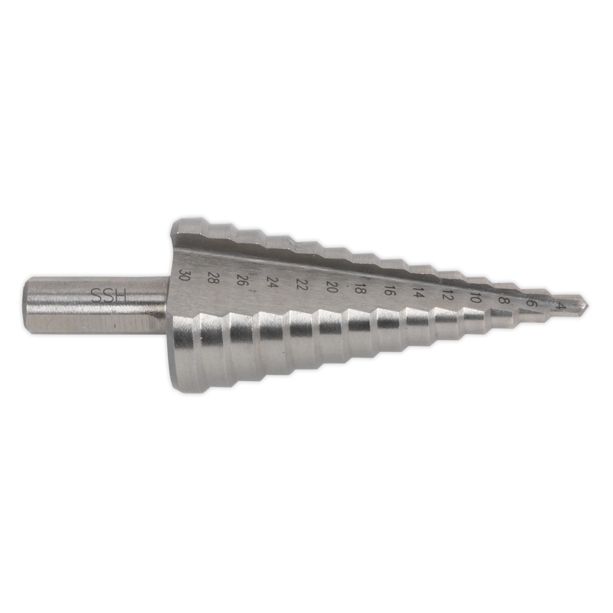 Sealey AK4732 Double Flute HSS M2 Step Drill Bit 4-30mm