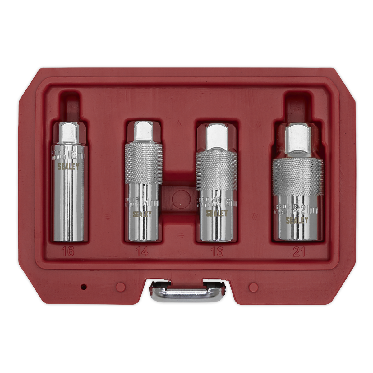 Sealey AK6556 Spark Plug Socket Set 3/8"Sq Drive 4pc