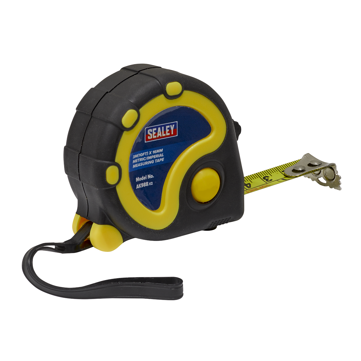 Sealey AK988 Metric/Imperial Rubber Tape Measure 3m(10ft) x 16mm