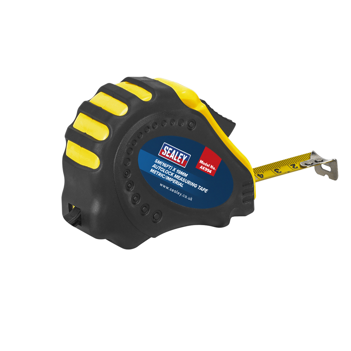 Sealey AK994 Metric/Imperial Auto Lock Tape Measure 5m(16ft) x 19mm