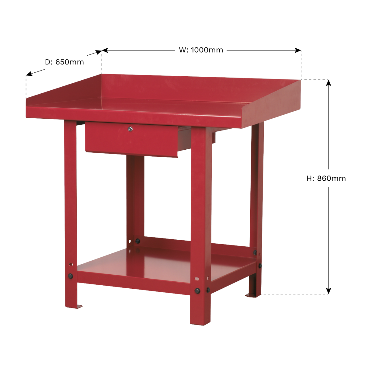 Sealey AP1010 Steel Workbench with Drawer 1m