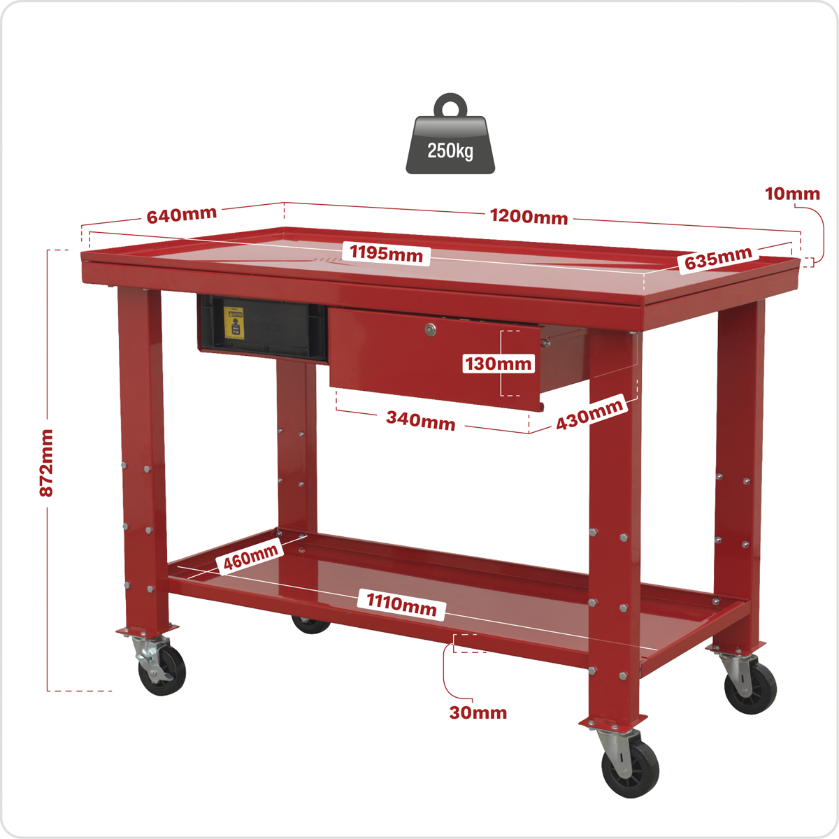 Sealey AP1200MW Mobile Engine Repair Workbench