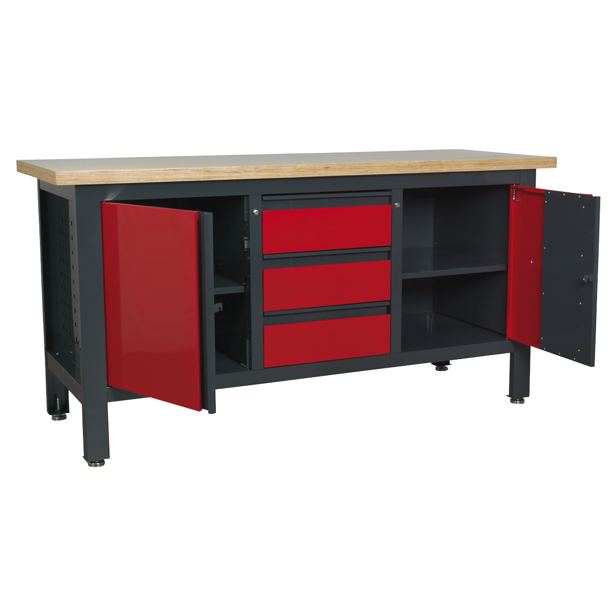 Sealey AP1905C Workbench with 3 Drawers & 2 Cupboards