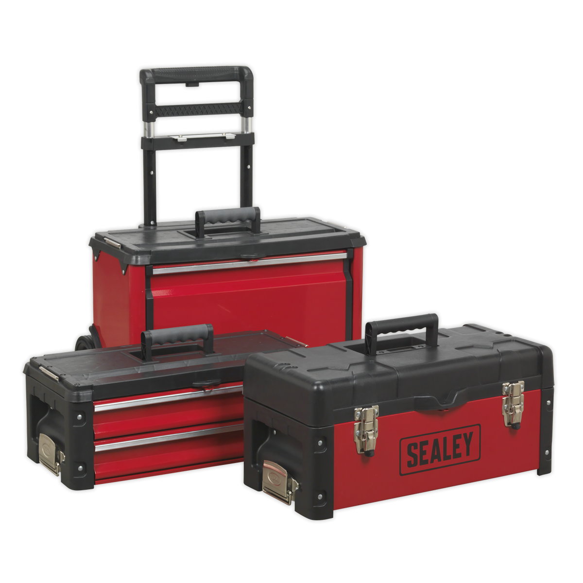 Sealey AP548 Mobile Steel/Composite Toolbox with 3 Compartments
