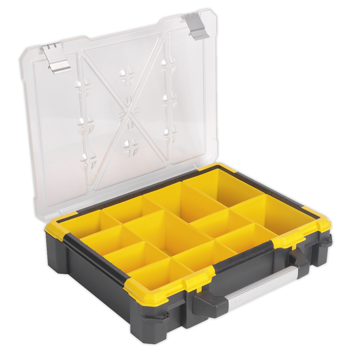 Sealey APAS12R Parts Storage Case with 12 Removable Compartments 490mm