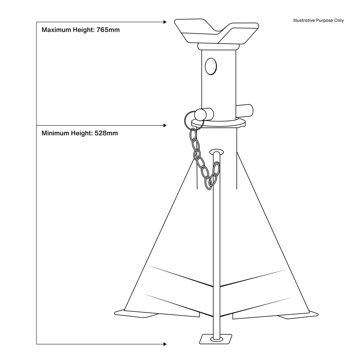 Sealey AS15000 Axle Stands (Pair) 15 Tonne Capacity per Stand