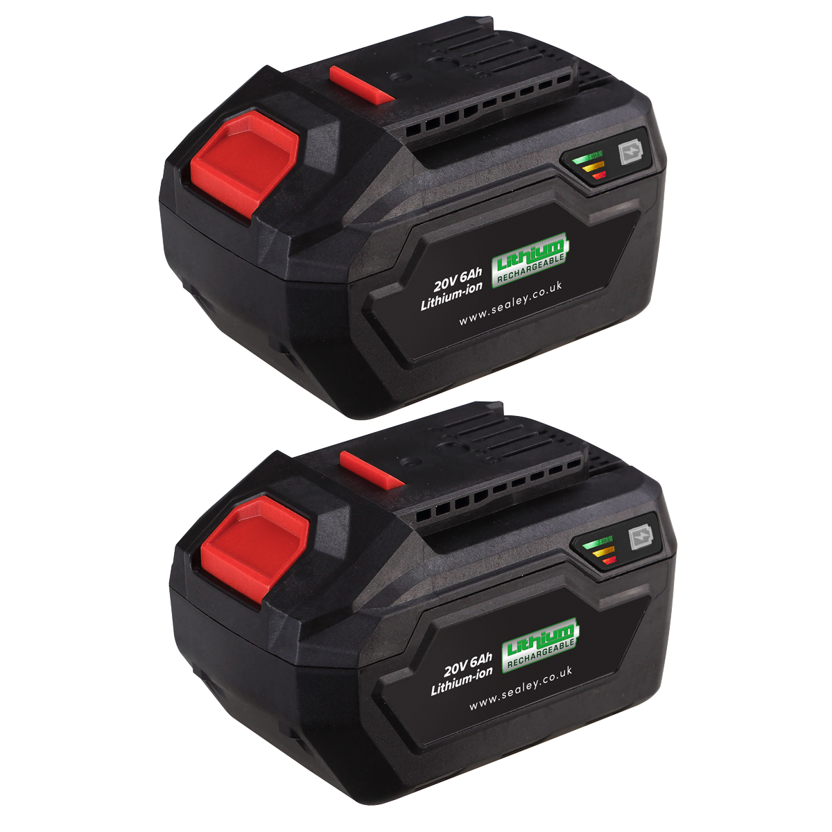 Sealey BK06 SV20 Series Power Tool Battery 20V 6Ah - Pack of 2
