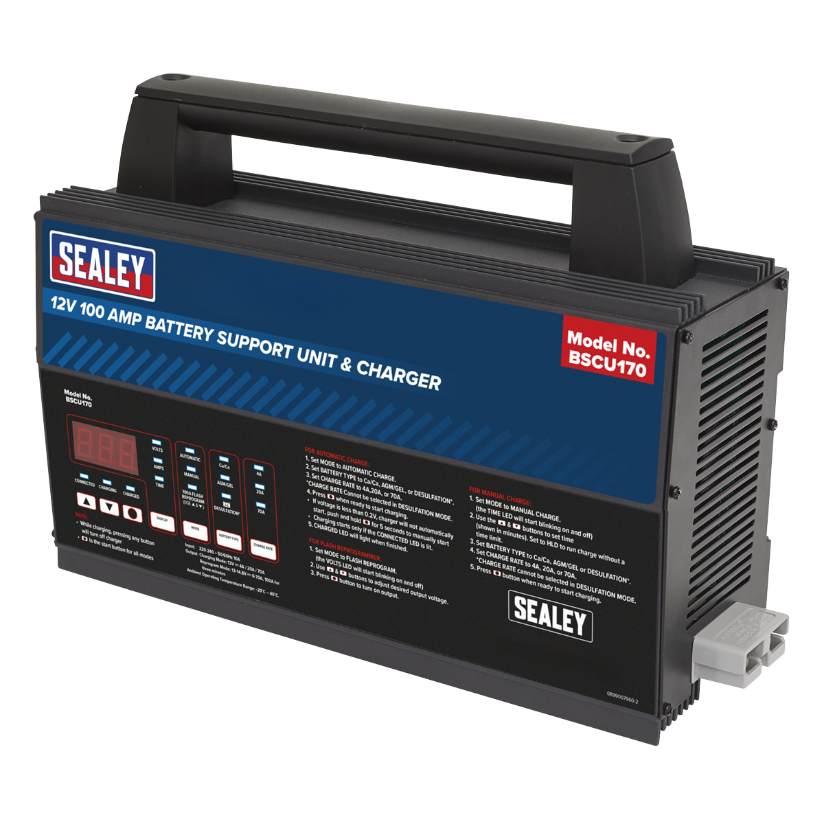 Sealey BSCU170 12V Battery Support Unit & Charger 100A