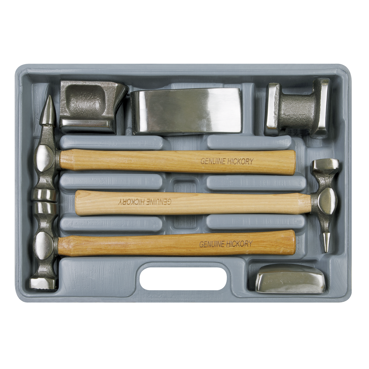 Sealey CB507 Drop-Forged Panel Beating Set with Hickory Shafts 7pc