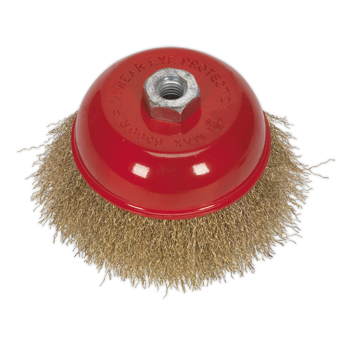 Sealey CBC125 125mm Brassed Steel Crimped Wire Cup Brush M14 x 2mm