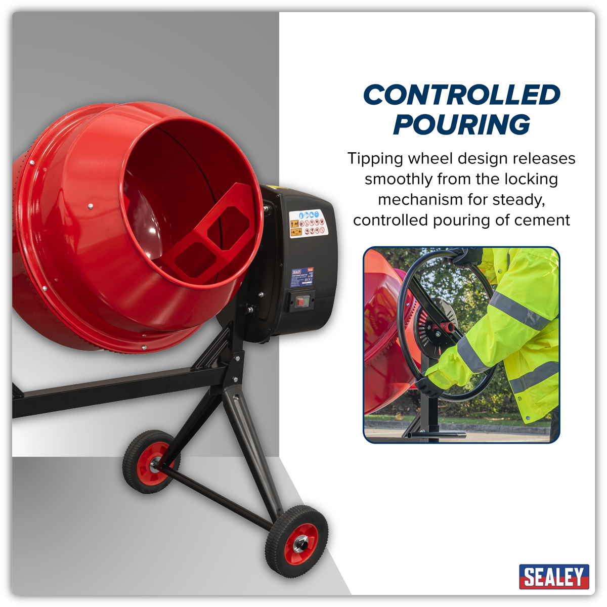 Sealey CMX125 125L Cement Mixer 550W/230V