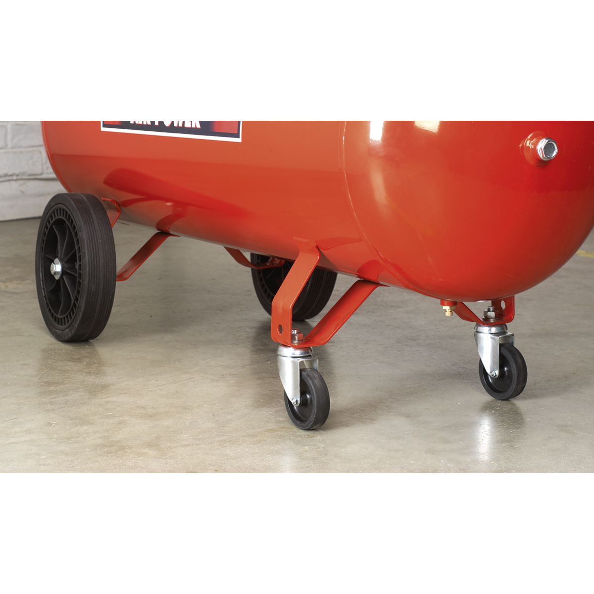Sealey COMPKIT5 Wheel Kit for Fixed Compressors - 2 Castors & 2 Fixed
