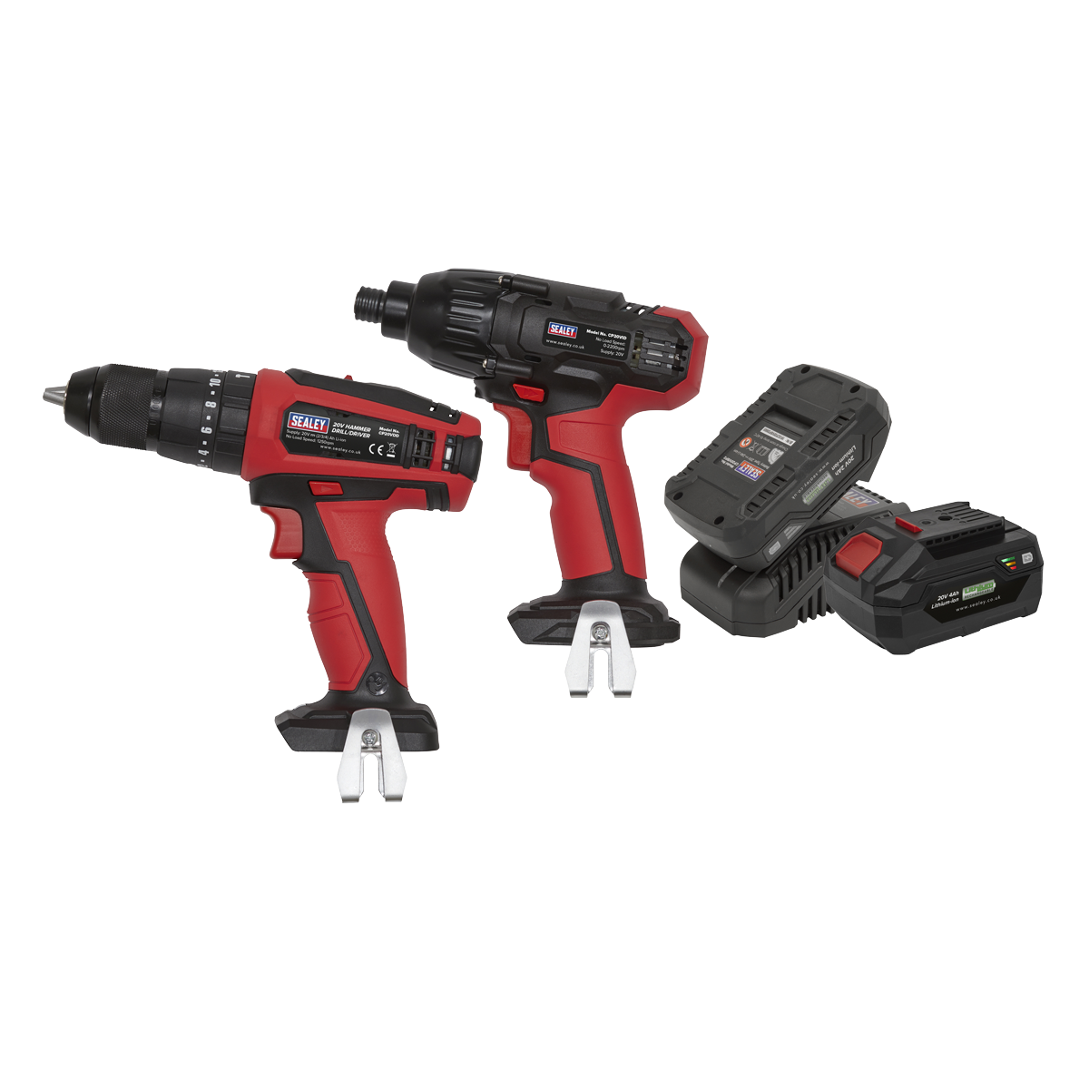 Sealey CP20VDDCOMBO 2 x SV20 Series Cordless Power Tool Kit 20V - 2 Batteries