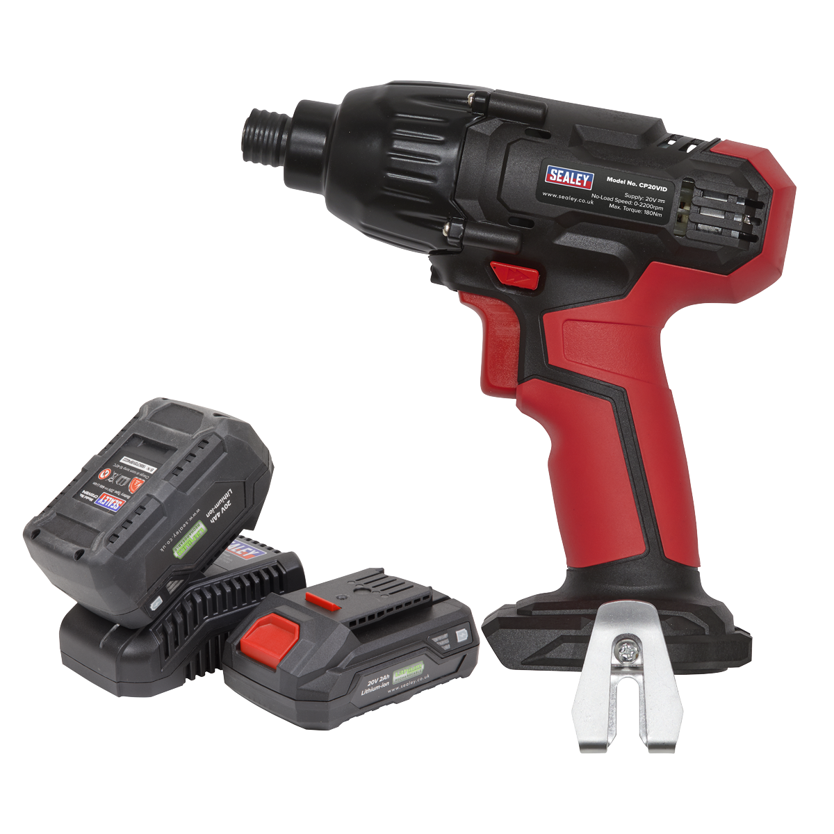 Sealey CP20VIDKIT SV20 Series 1/4"Hex Drive Cordless Impact Driver 20V - 2 Batteries