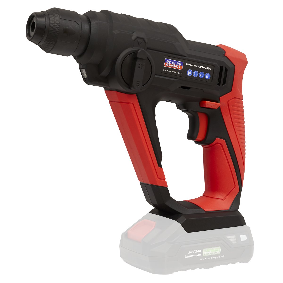 Sealey CP20VSDSKIT1 SV20 Series SDS Plus Cordless Rotary Hammer Drill Kit 20V 2Ah