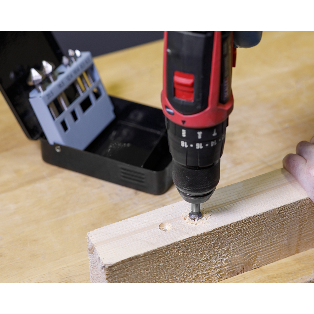 Sealey CSSET6V 90° Countersink Bit Set 3 x V Flutes 6pc
