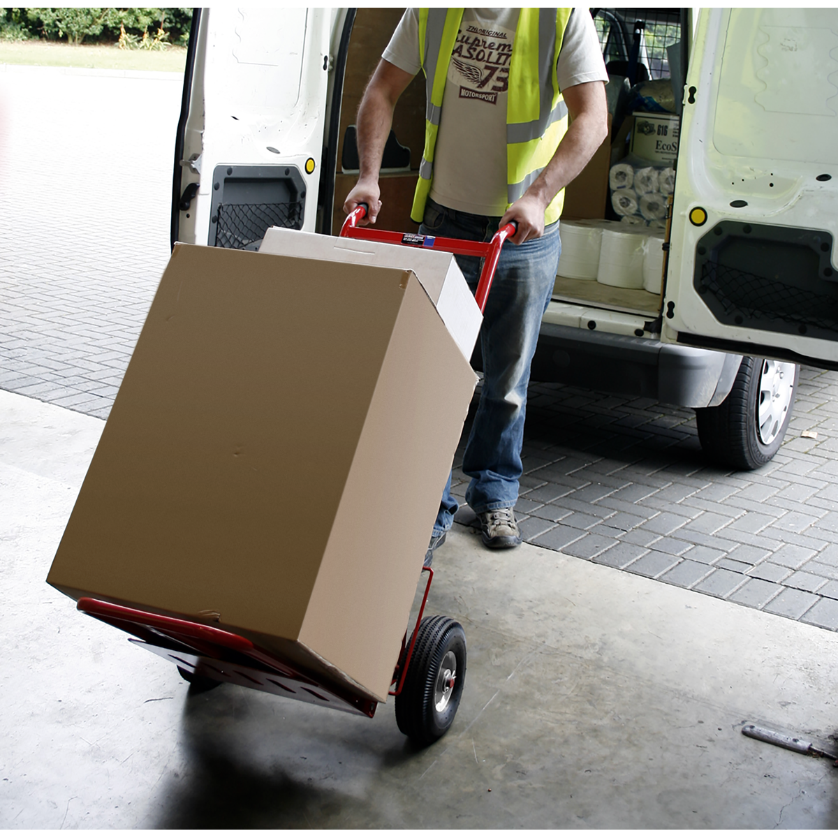 Sealey CST990 Folding Sack Truck with Pneumatic Tyres 250kg Capacity
