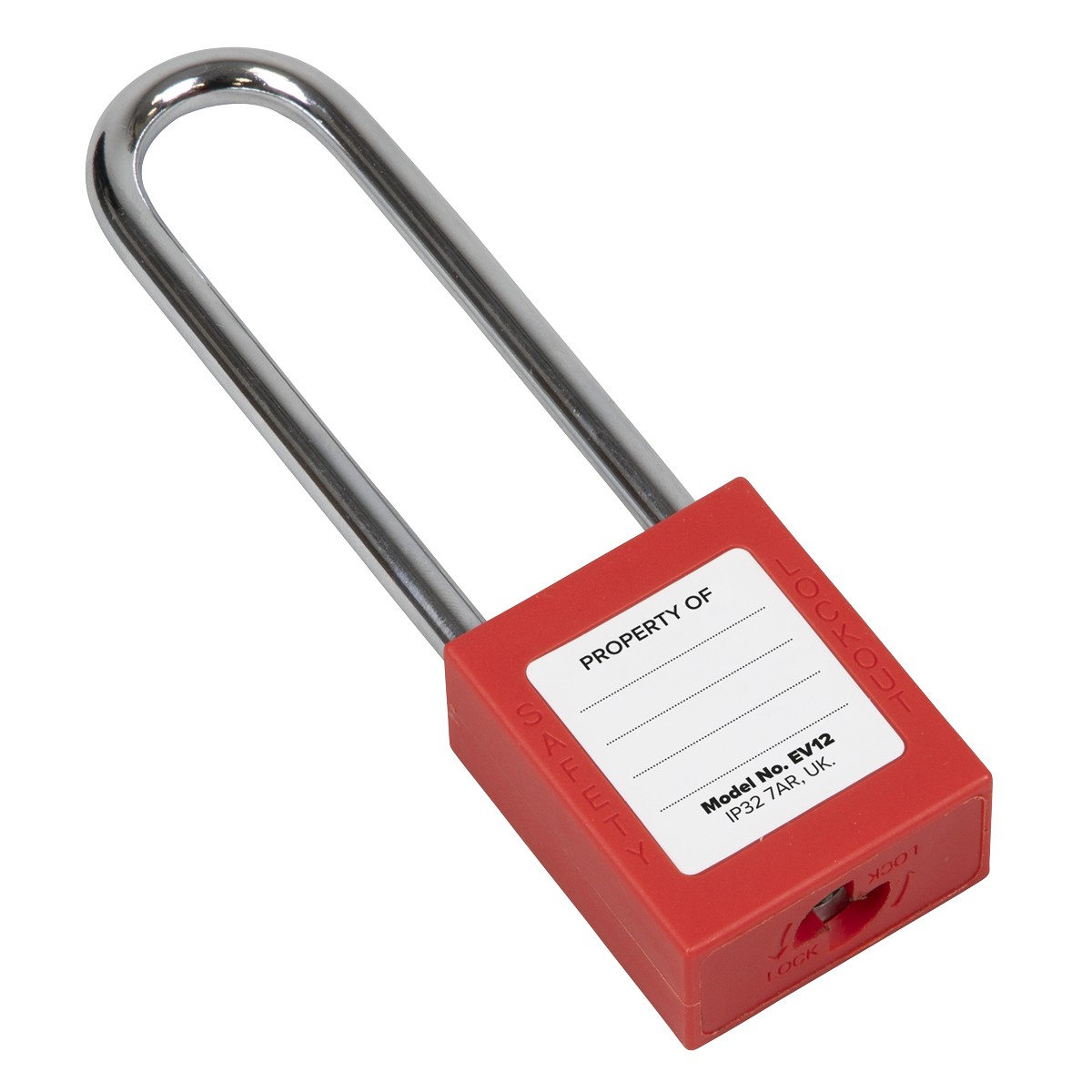 Sealey EV12 Long Shackle Safety Lockout Padlock