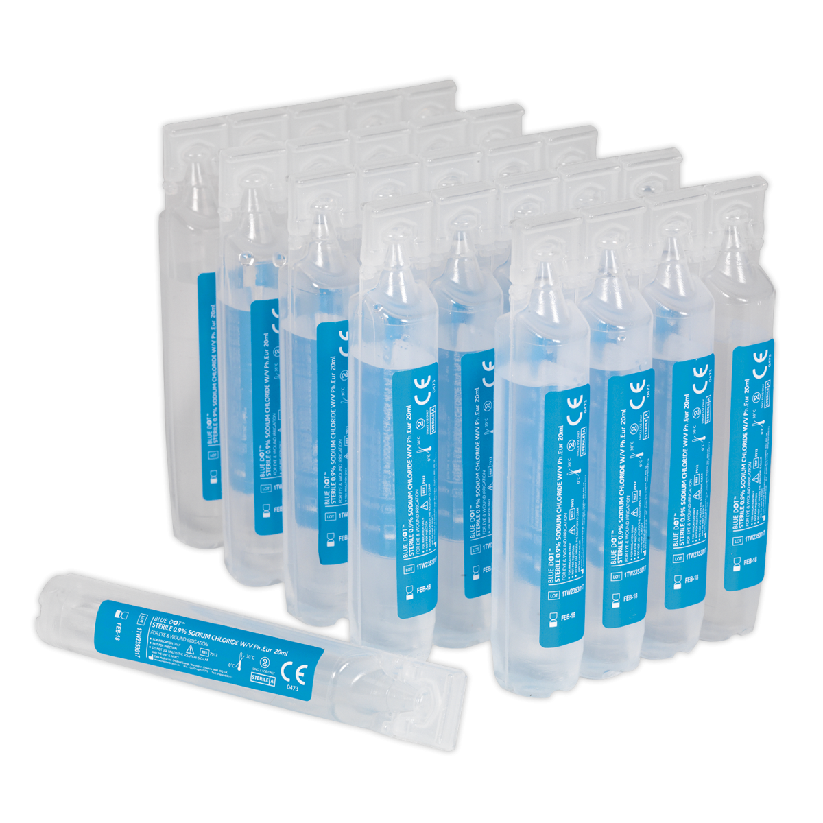 Sealey EWS25 Eye & Wound Wash Station Pods - Pack of 25