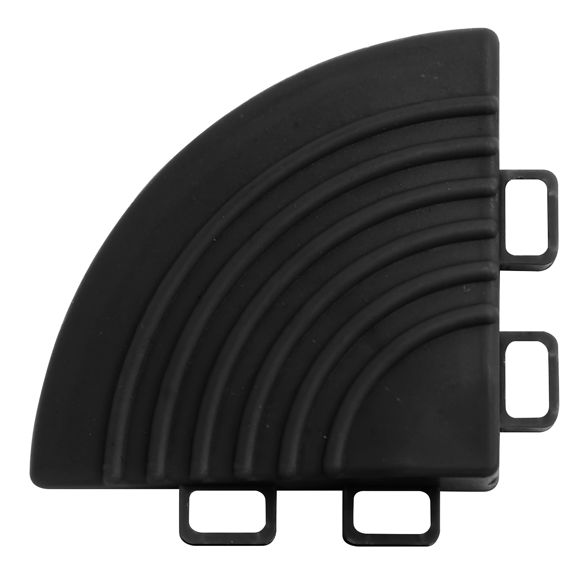 Sealey FT3CB Polypropylene Floor Tile Corners 60 x 60mm, Black - Pack of 4