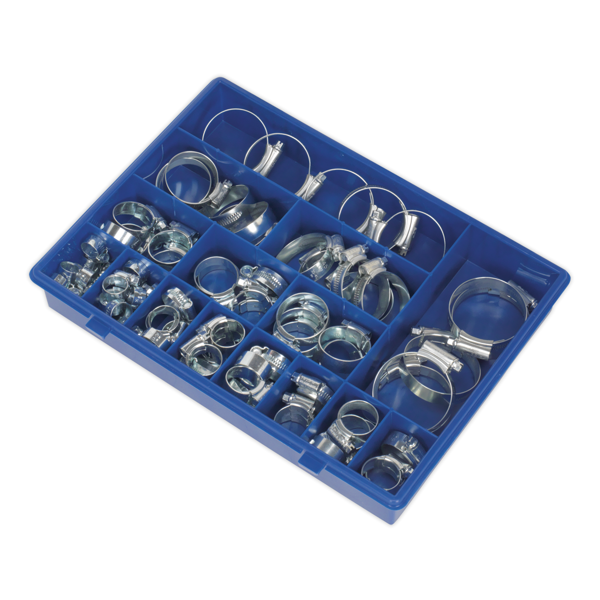 Sealey HCJ85AC HI-GRIP® Zinc Plated Hose Clip Assortment 9.5-55mm 81pc