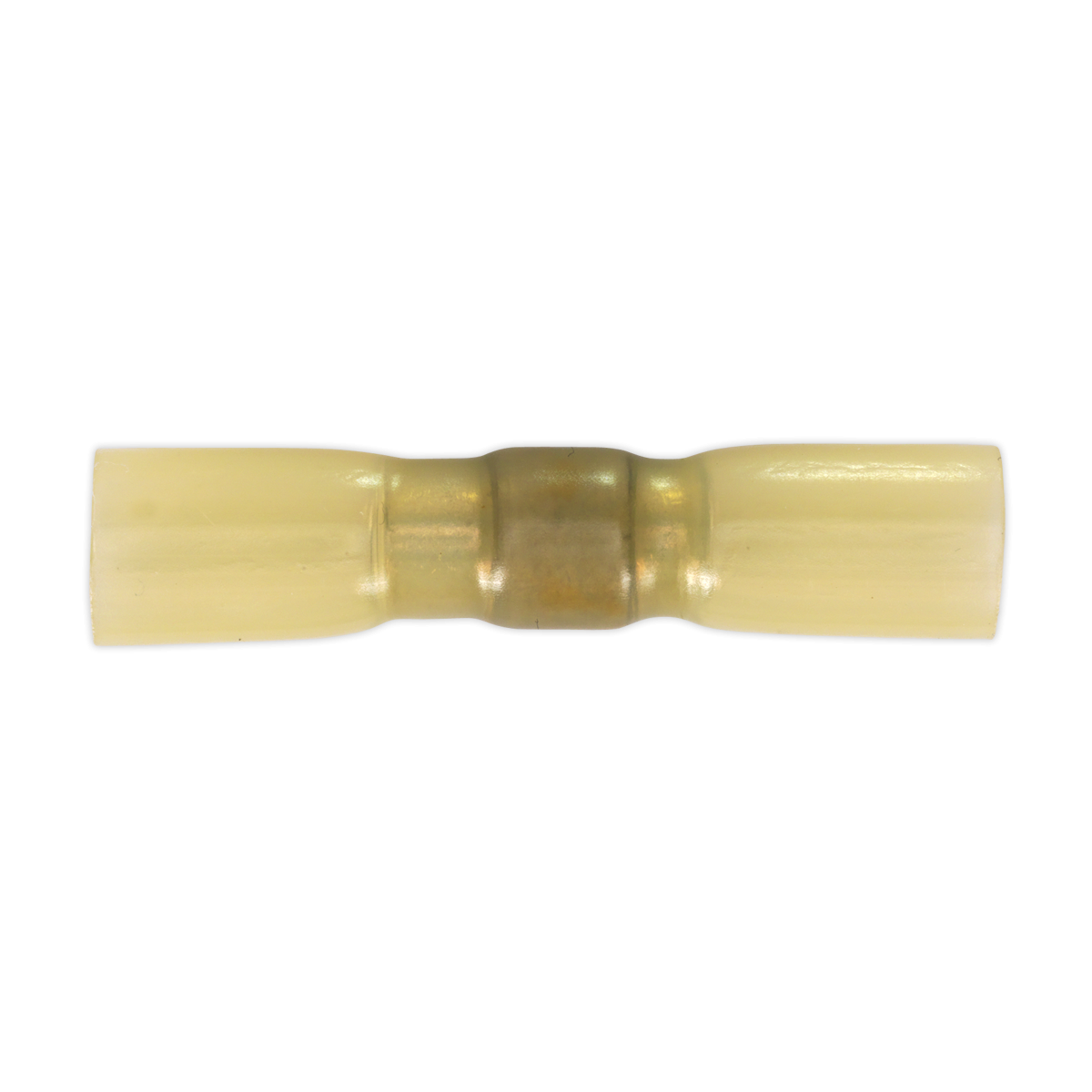 Sealey HSSB25Y Heat Shrink Butt Connector with Crimp & Solder, Yellow - Pack of 25