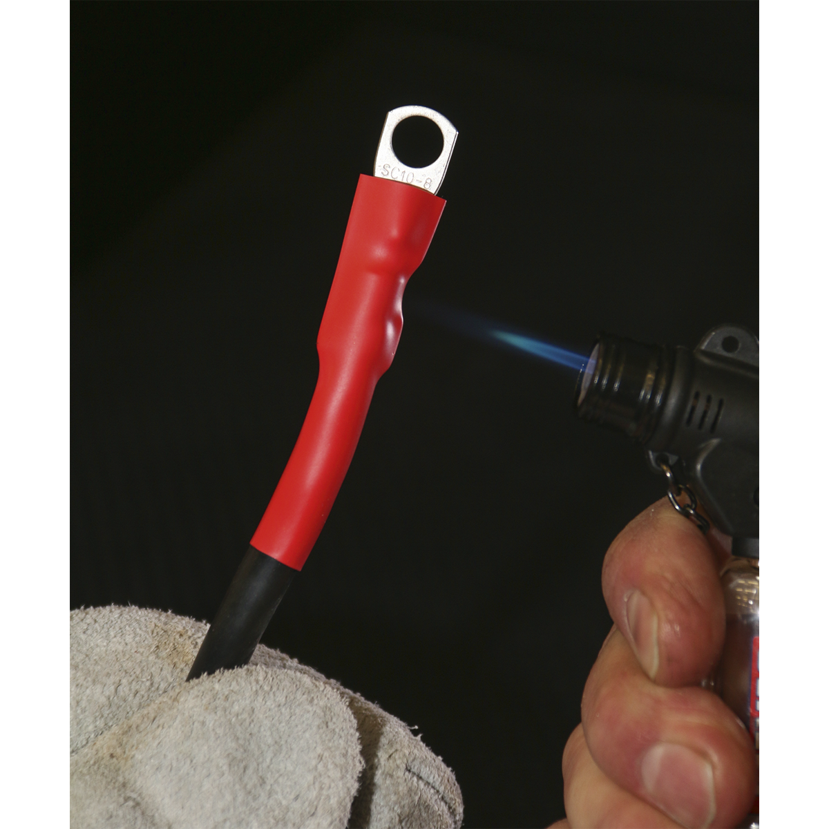 Sealey HST12708R Heat Shrink Tubing 12.7-6.4mm 8m - Red