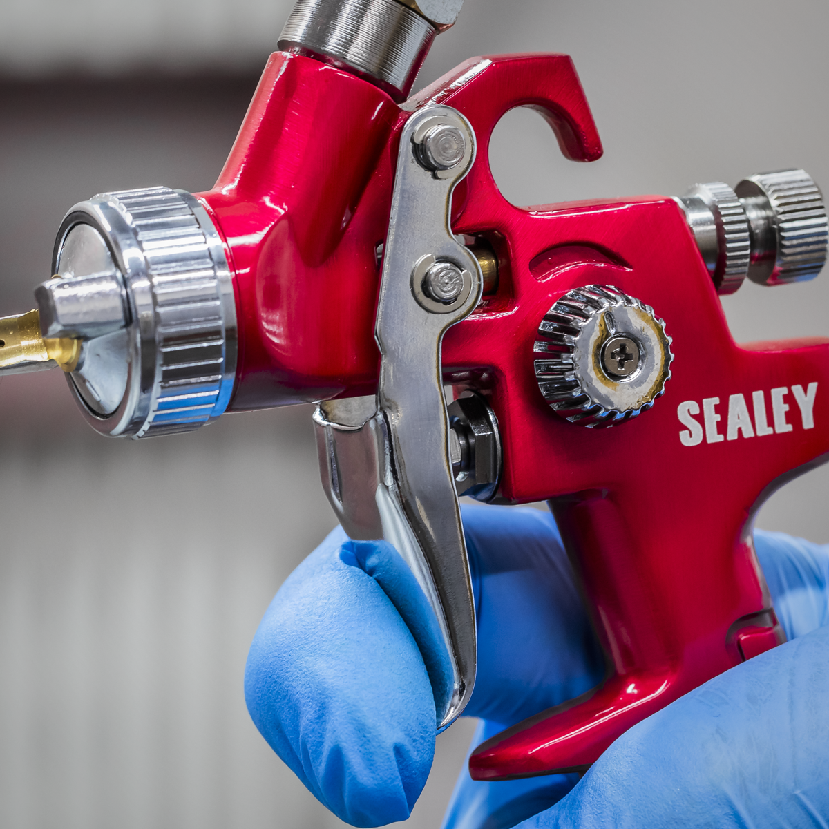 Sealey HVLP731 Workshop Series HVLP Gravity Feed Touch-Up Spray Gun 0.8mm Set-Up