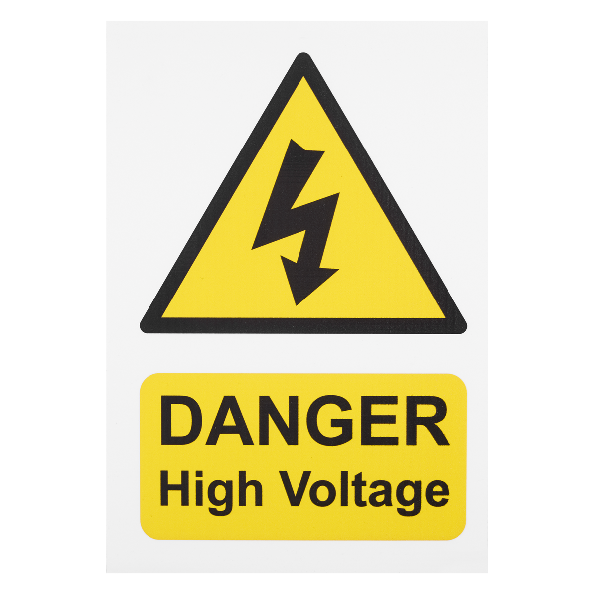 Sealey HVS1 High Voltage Vehicle Warning Sign