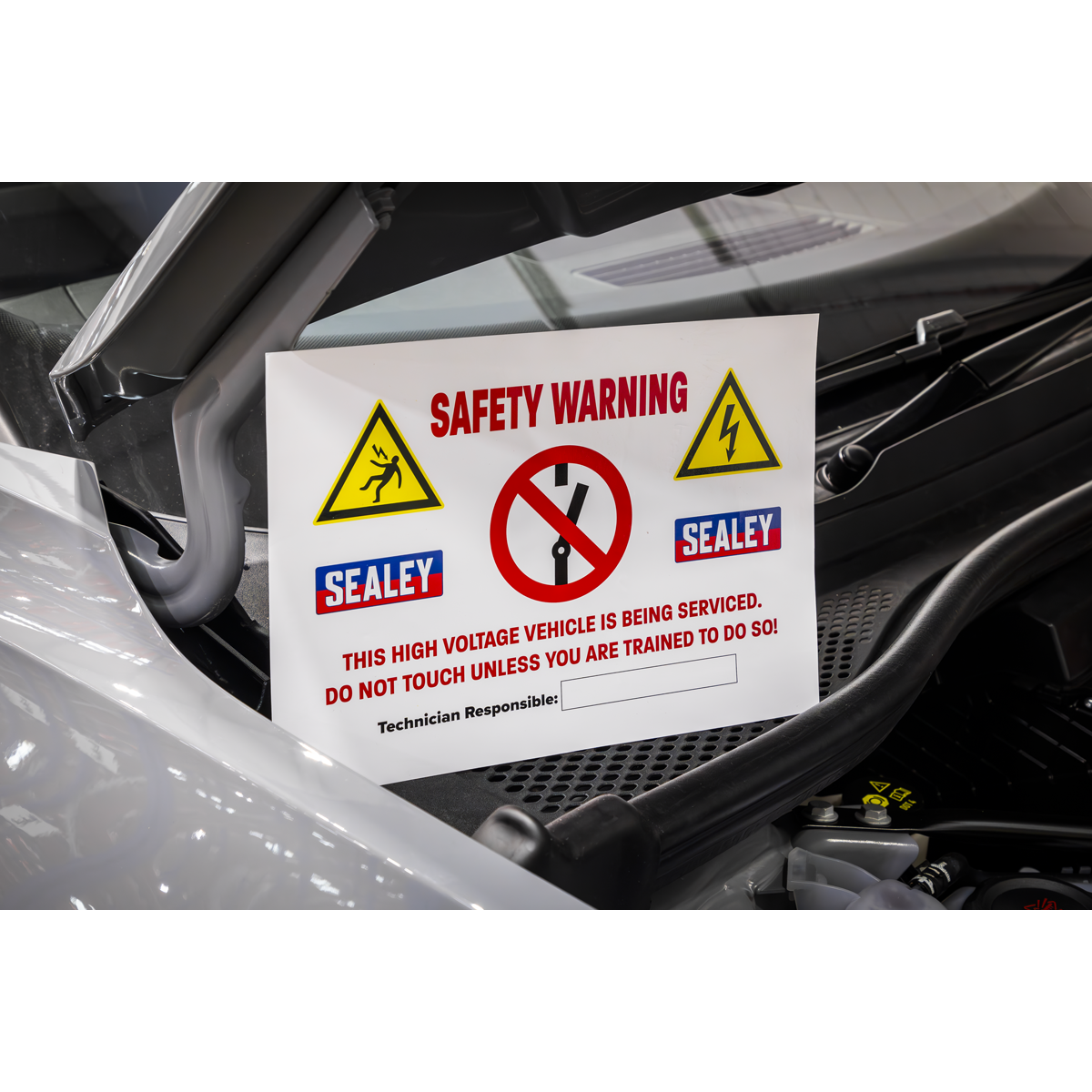 Sealey HYBRIDSIGN Hybrid/Electric Vehicle Warning Sign