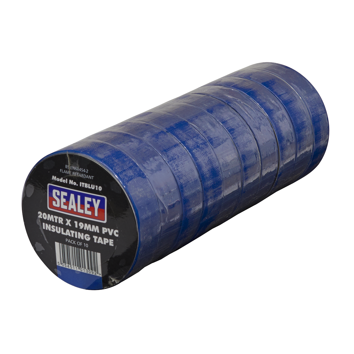 Sealey ITBLU10 PVC Insulating Tape 19mm x 20m, Blue - Pack of 10