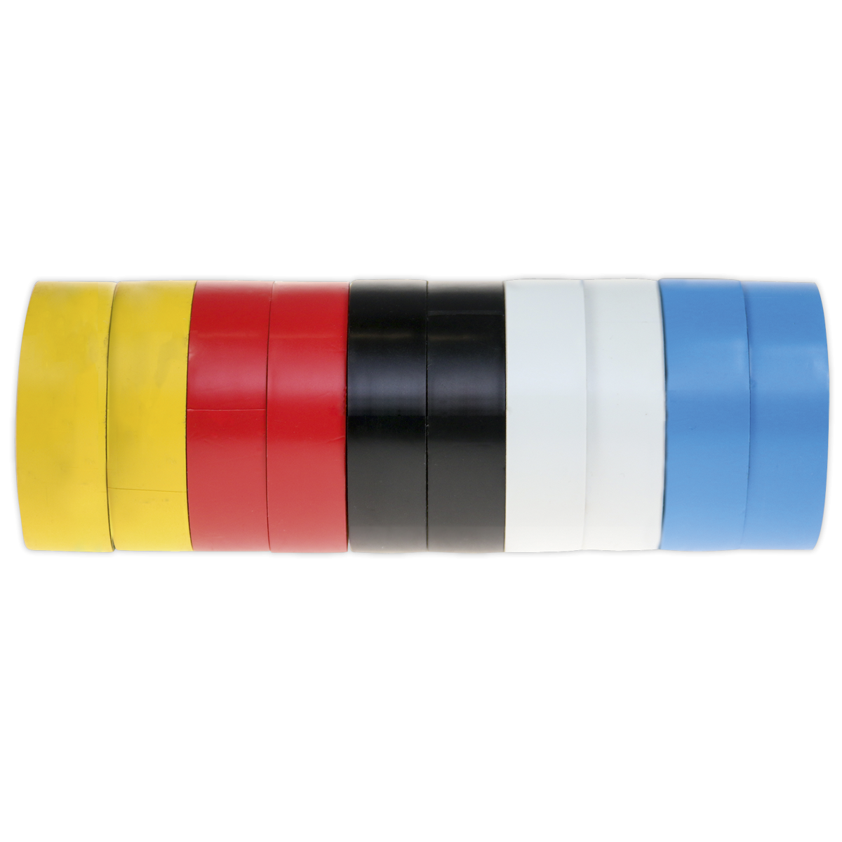 Sealey ITMIX10 PVC Insulating Tape 19mm x 20m, Mixed Colours - Pack of 10