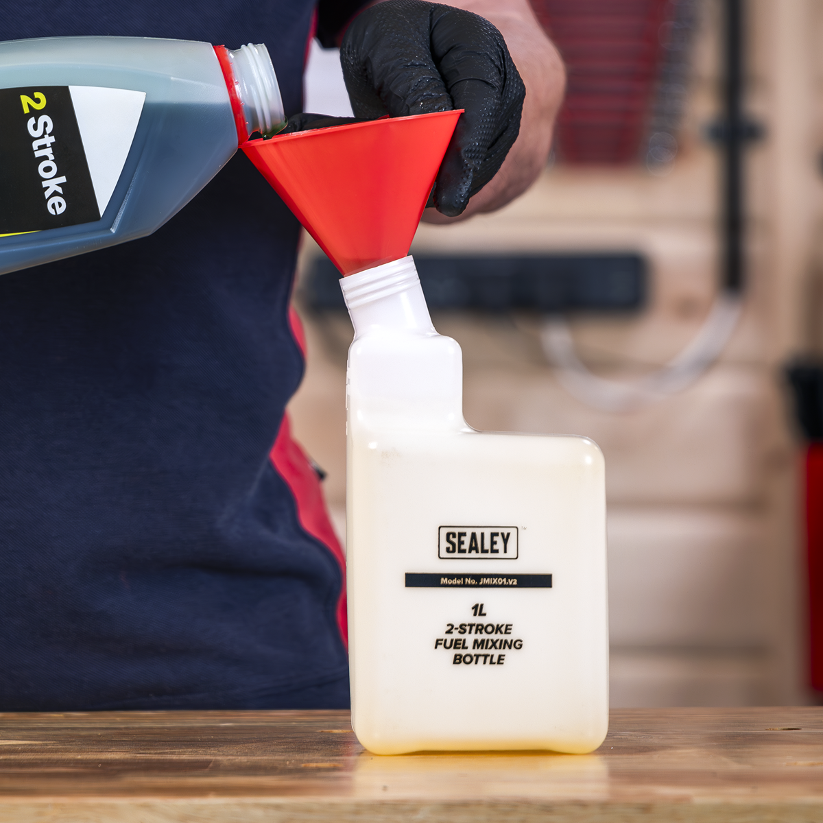 Sealey JMIX01 2-Stroke Fuel Mixing Bottle 1L