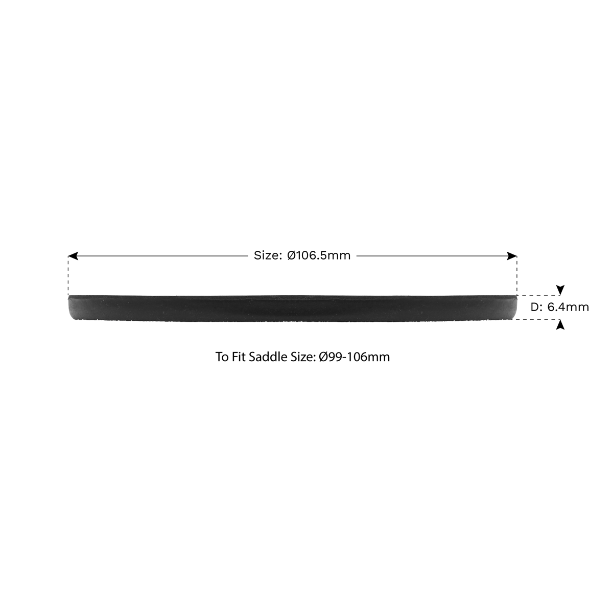 Sealey JP02 Safety Rubber Jack Pad 106.5mm - Type B