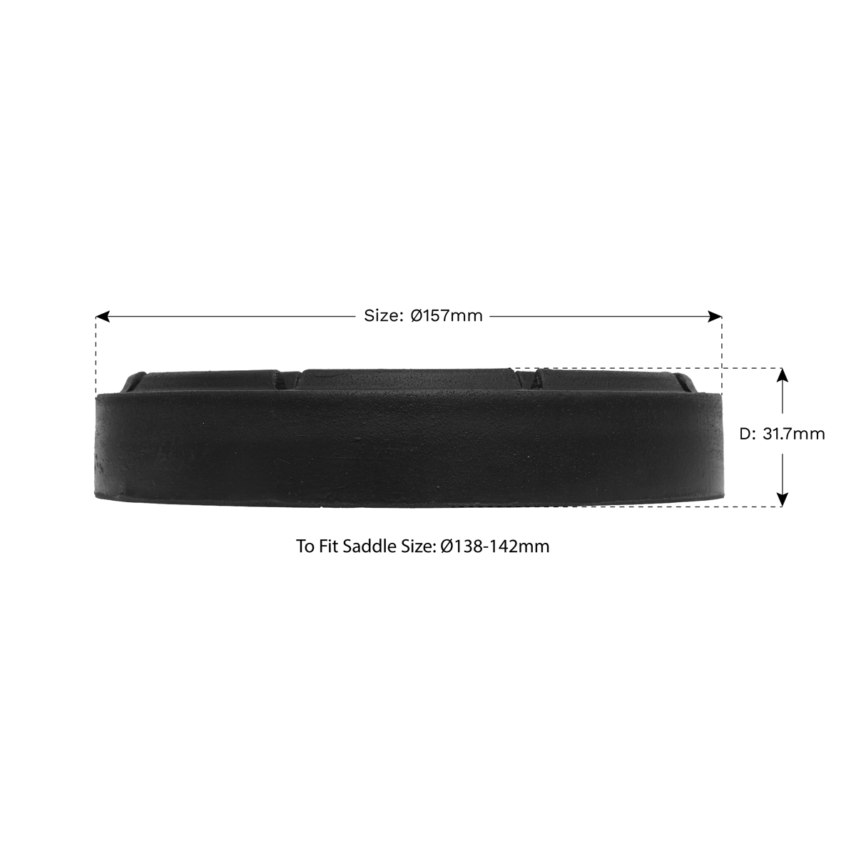Sealey JP07 Safety Rubber Jack Pad 157mm - Type A