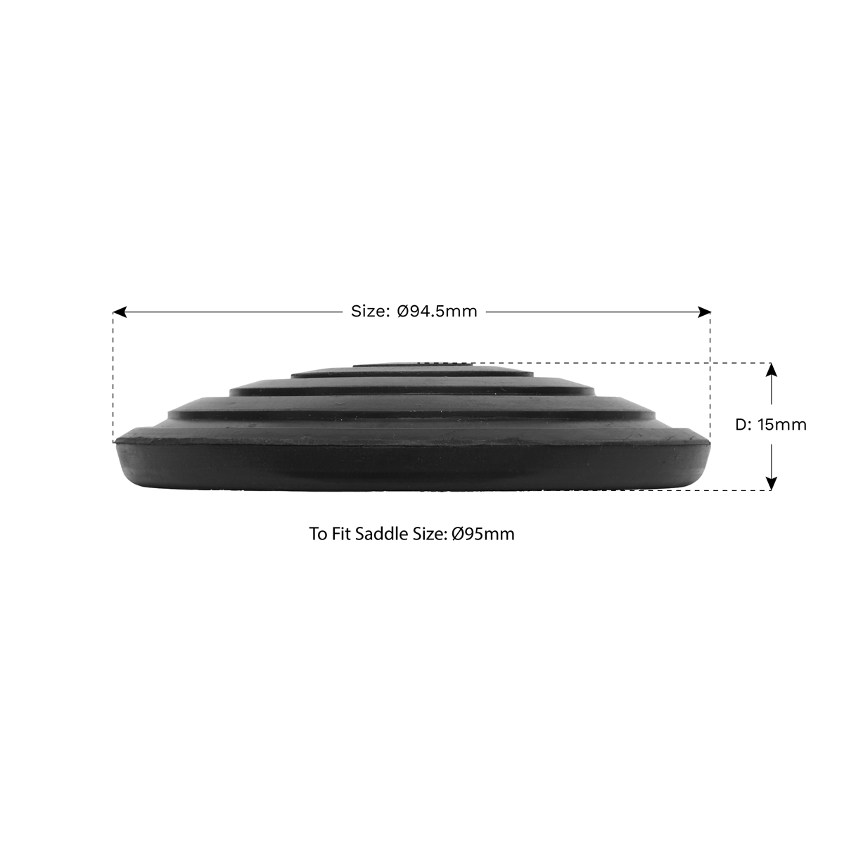 Sealey JP13 Safety Rubber Jack Pad 94.5mm - Type C