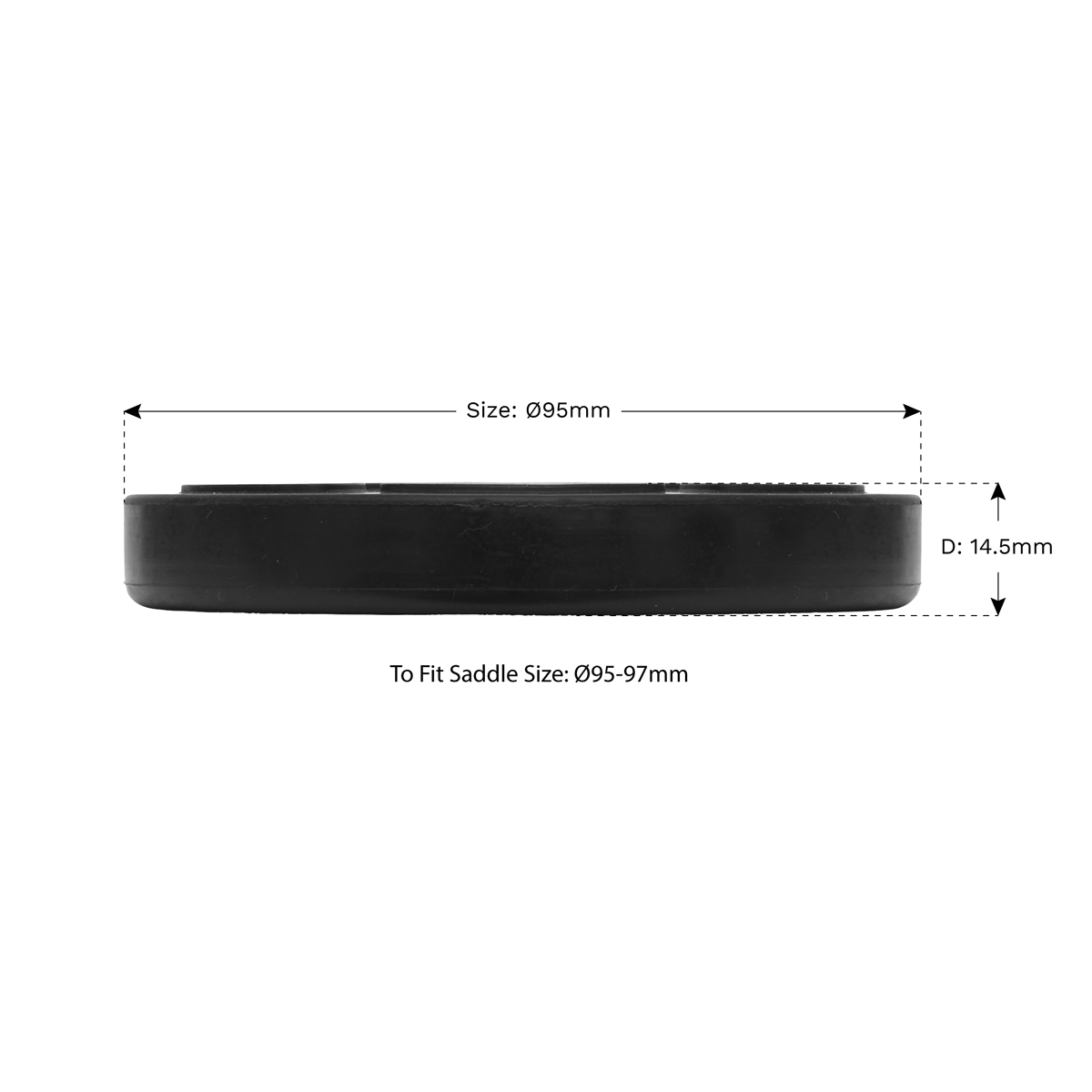 Sealey JP14 Safety Rubber Jack Pad 95mm - Type B