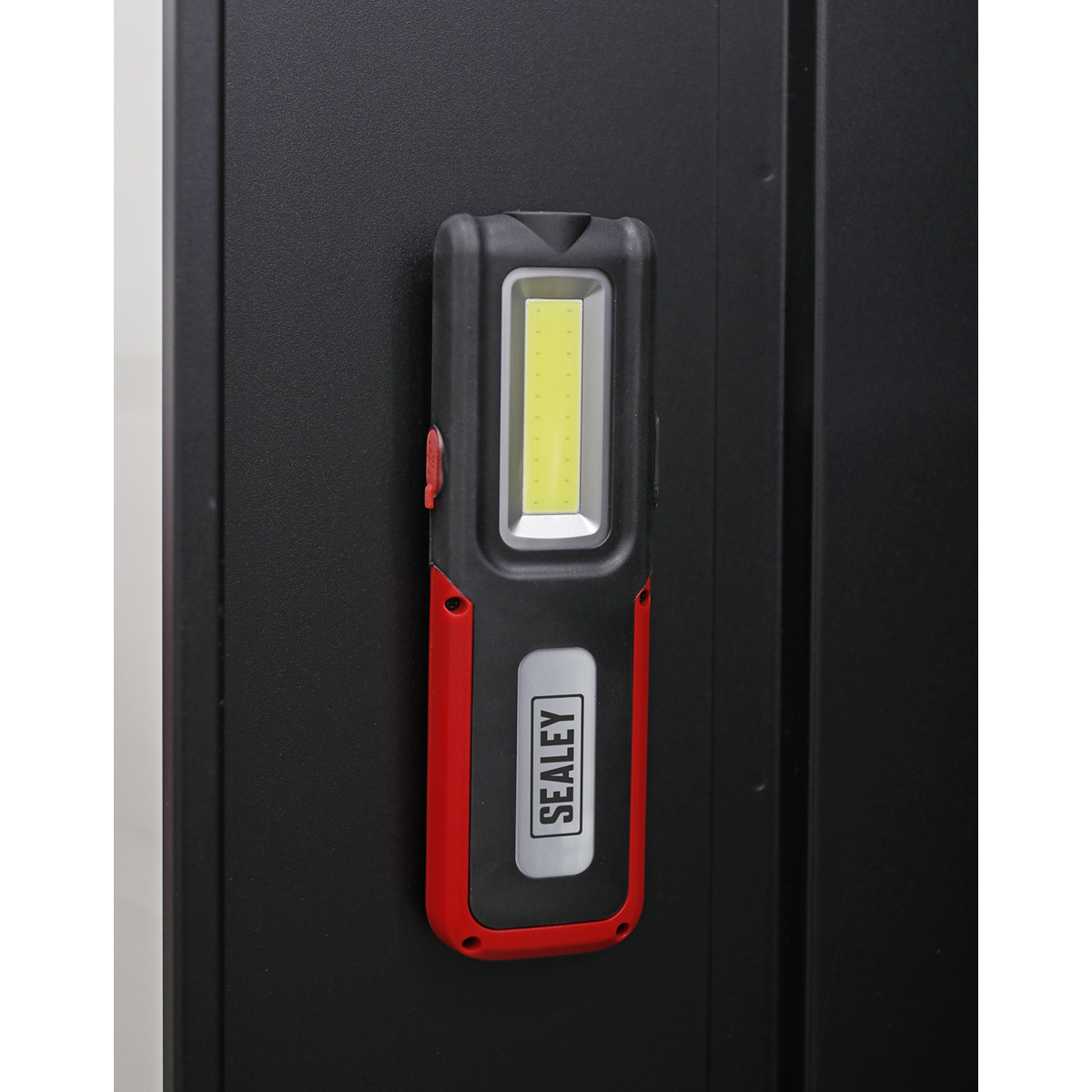 Sealey LED318R Rechargeable Inspection Light with Power Bank 5W COB & 3W SMD LED - Red