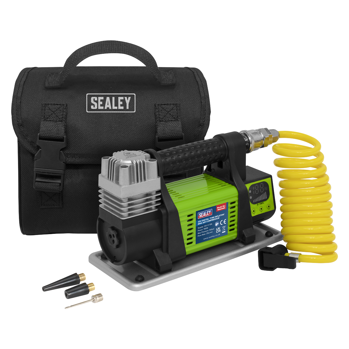 Sealey MAC04D Digital Tyre Inflator/Mini Air Compressor 12V