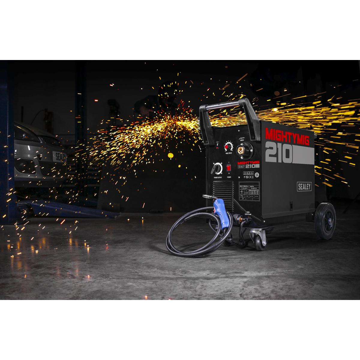 Sealey MIGHTYMIG210 Professional Gas/Gasless MIG Welder with Euro Torch 210A