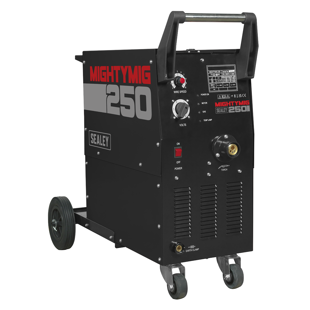 Sealey MIGHTYMIG250 Professional Gas/Gasless MIG Welder with Euro Torch 250A