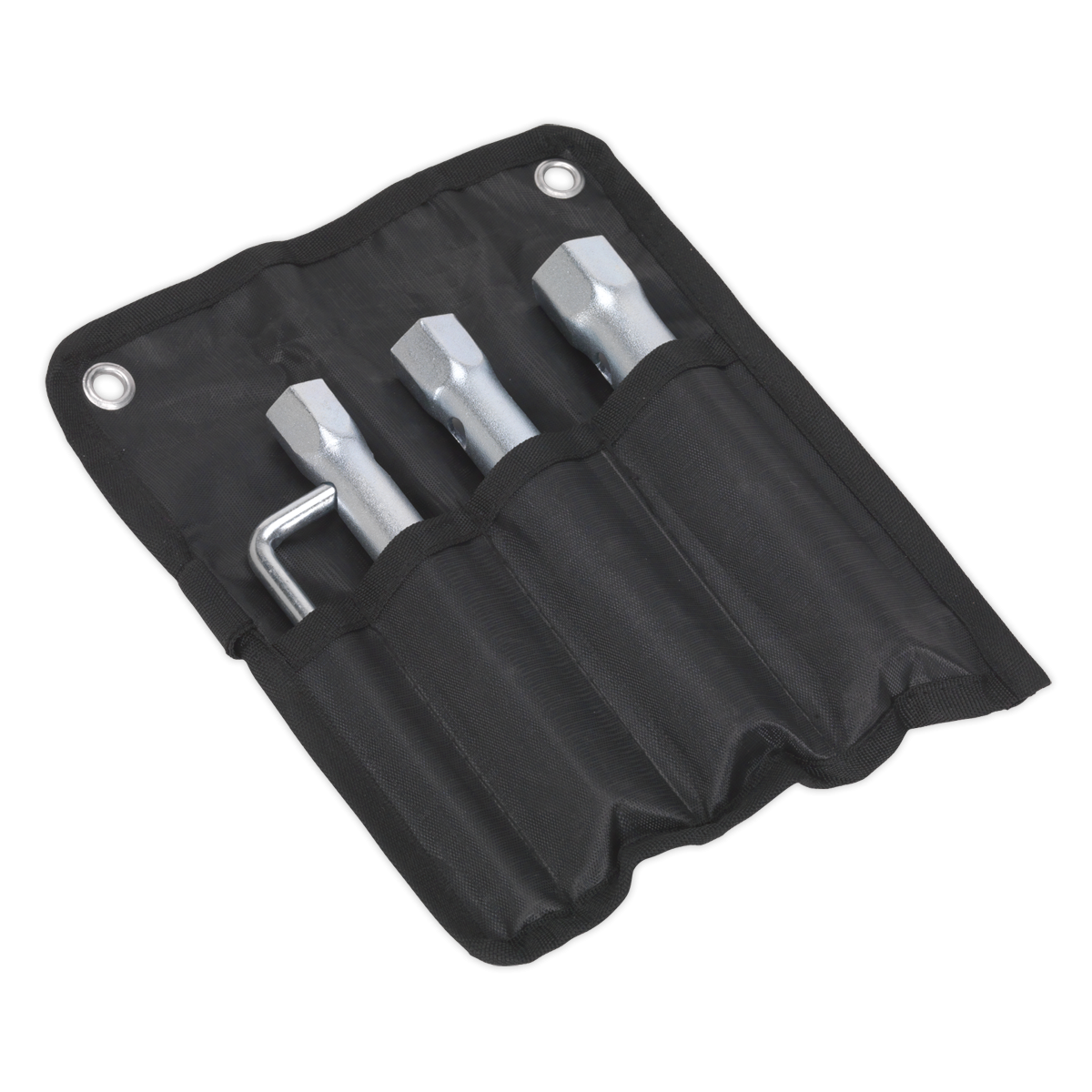 Sealey MS165 Long Reach Double End Spark Plug Box Spanner Set 3pc