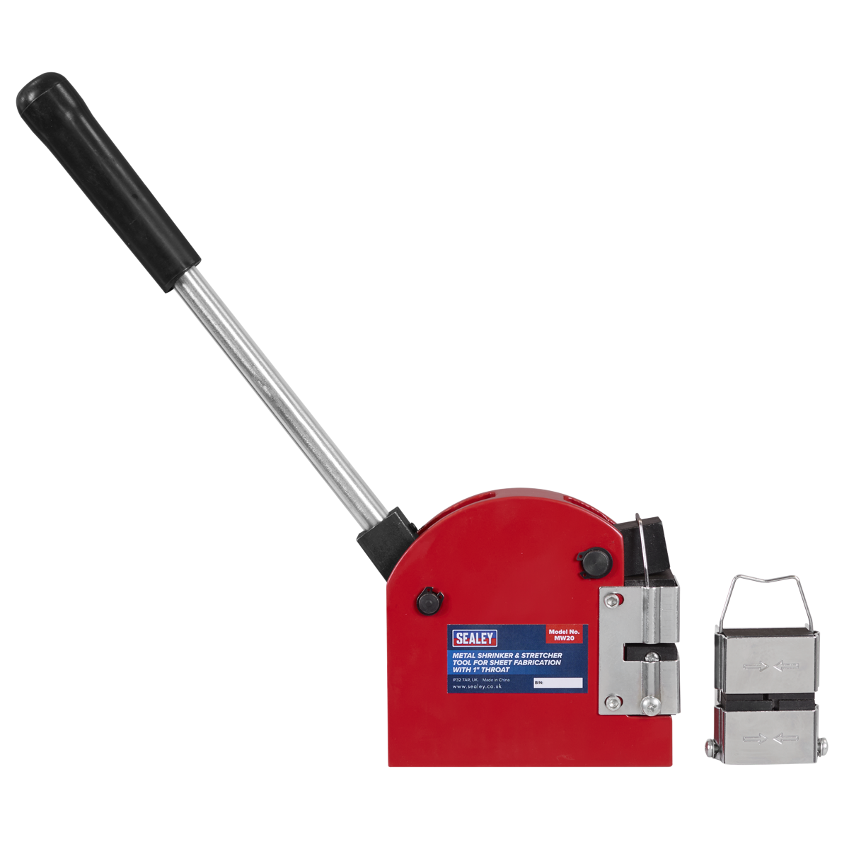 Sealey MW20 Metal Shrinker & Stretcher Tool for Sheet Fabrication with 1" Throat