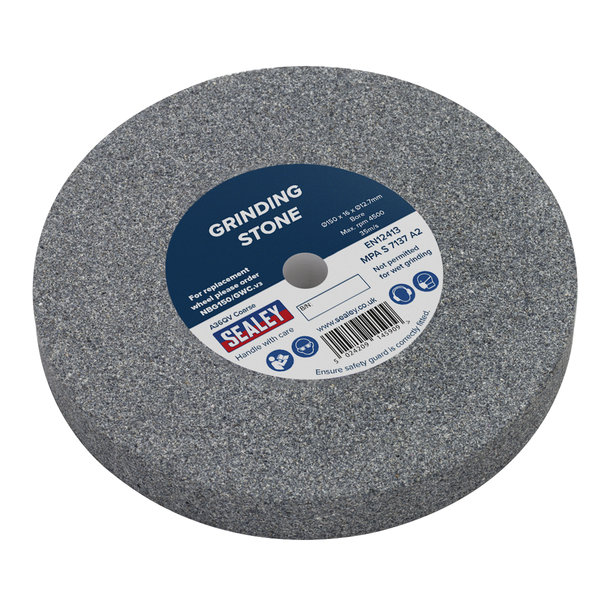 Sealey NBG150/GWC Grinding Stone 150 x 16mm - A36Q Coarse